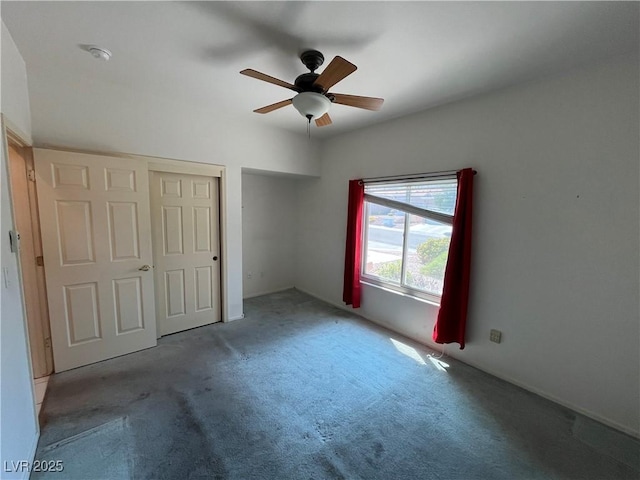 2712 Breakers Creek Dr, Las Vegas, NV 89134 - unfurnished bedroom with carpet, a closet, and a ceiling fan