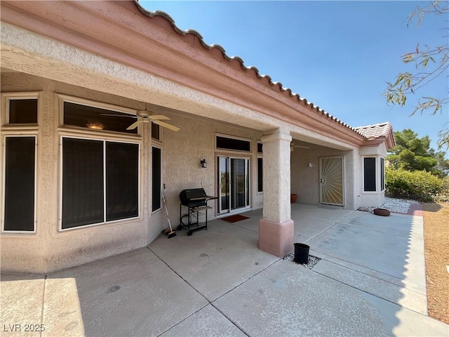 2712 Breakers Creek Dr, Las Vegas, NV 89134 - view of patio / terrace with a ceiling fan and area for grilling