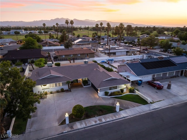 1009 Ironwood Dr, Las Vegas, NV 89108 - aerial view at dusk of a mountain view and a residential view