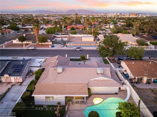 1009 Ironwood Dr, Las Vegas, NV 89108 - aerial perspective of suburban area with mountains