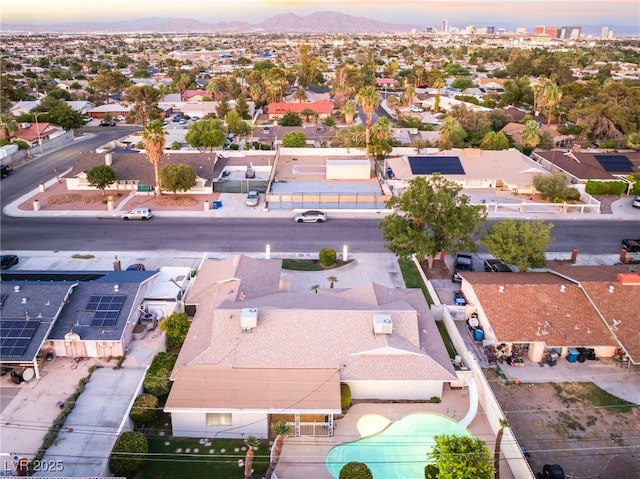 1009 Ironwood Dr, Las Vegas, NV 89108 - aerial perspective of suburban area featuring a mountainous background