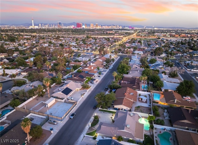 1009 Ironwood Dr, Las Vegas, NV 89108 - aerial view at dusk of a view of city and a residential view
