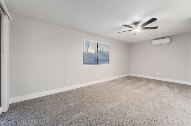 1009 Ironwood Dr, Las Vegas, NV 89108 - unfurnished room with a wall unit AC, carpet flooring, and ceiling fan