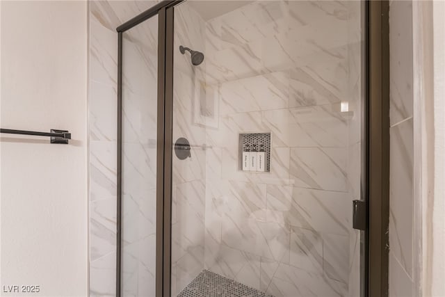 5676 Birchwood Cir, Las Vegas, NV 89120 - full bathroom featuring a marble finish shower