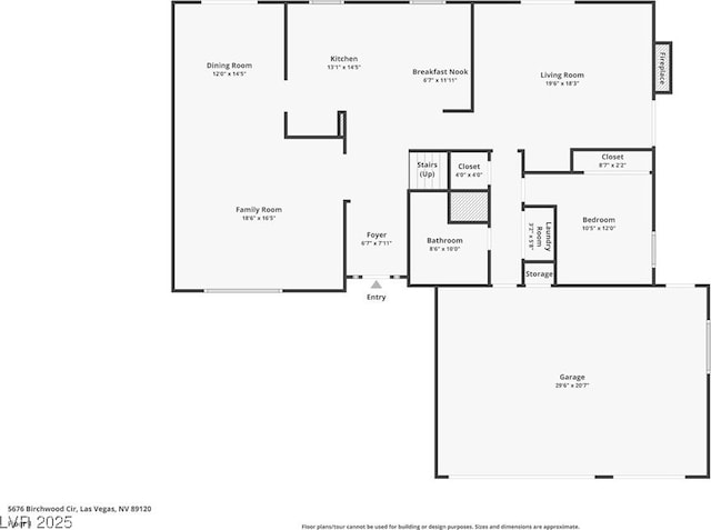 5676 Birchwood Cir, Las Vegas, NV 89120 - view of room layout
