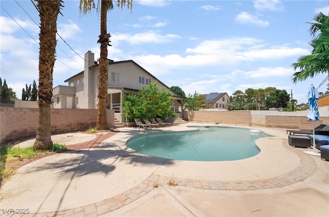 5676 Birchwood Cir, Las Vegas, NV 89120 - view of swimming pool featuring a patio and a fenced backyard