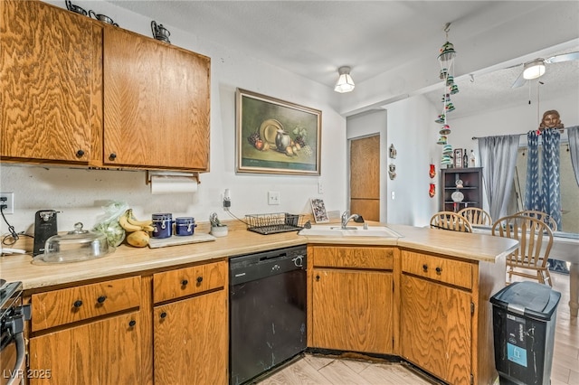 108 Sirnoble St, Las Vegas, NV 89110 - kitchen featuring dishwasher, a peninsula, and light countertops