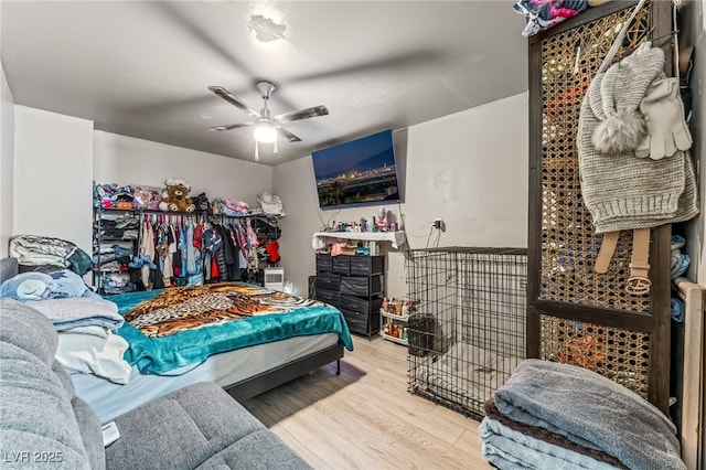 108 Sirnoble St, Las Vegas, NV 89110 - bedroom featuring wood finished floors and a ceiling fan