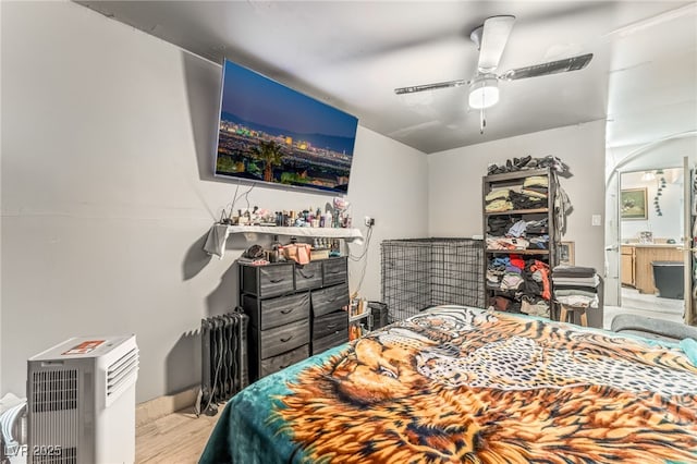 108 Sirnoble St, Las Vegas, NV 89110 - bedroom featuring wood finished floors and ceiling fan