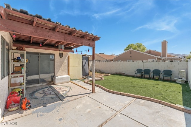 108 Sirnoble St, Las Vegas, NV 89110 - fenced backyard featuring a patio and a pergola