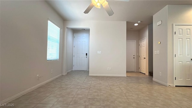 7469 Paces Mill Ct, Las Vegas, NV 89113 - empty room featuring a ceiling fan and light tile patterned floors