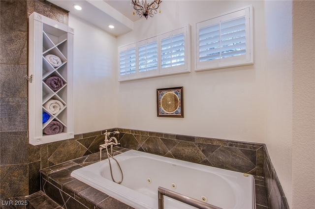 1890 Pago Ct, Las Vegas, NV 89117 - bathroom with a jetted tub and recessed lighting