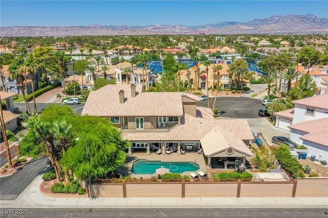 1890 Pago Ct, Las Vegas, NV 89117 - aerial view of residential area with a mountainous background