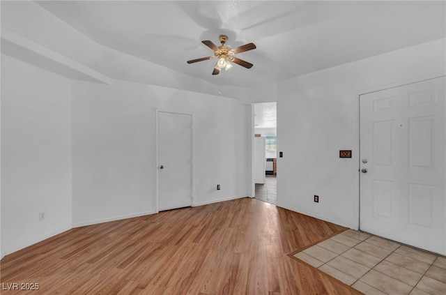 2165 Saint Paul Way, Las Vegas, NV 89104 - spare room with ceiling fan and light wood finished floors
