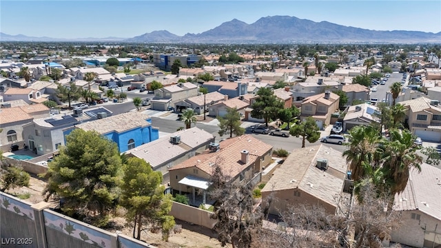 2165 Saint Paul Way, Las Vegas, NV 89104 - aerial view of residential area featuring a mountain backdrop