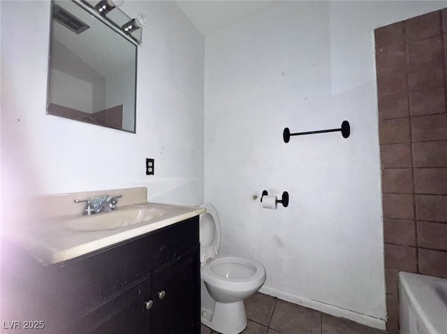 6120 Denver Cir, Las Vegas, NV 89107 - full bathroom with tile patterned floors, vanity, and a tub to relax in