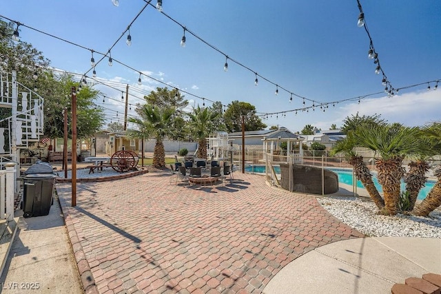 6140 Atwood Ave, Las Vegas, NV 89108 - view of patio / terrace with a gazebo and grilling area