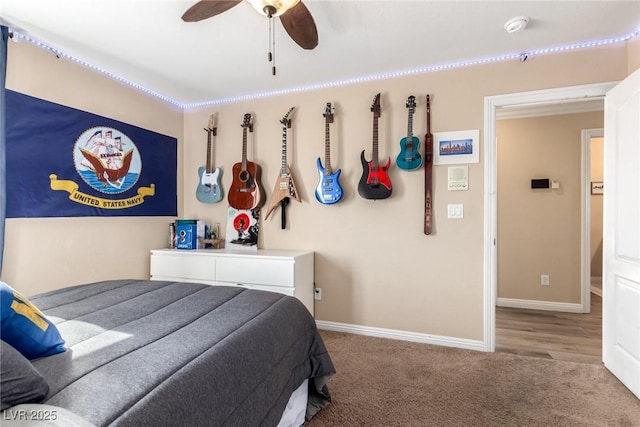 9380 Arrowhead Bluff Ave, Las Vegas, NV 89149 - carpeted bedroom featuring baseboards and a ceiling fan