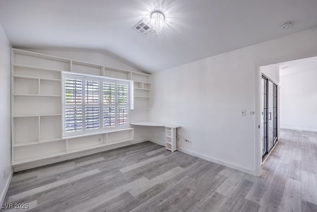 5320 Castle Harbor Ave, Las Vegas, NV 89130 - spare room with lofted ceiling, wood finished floors, and a smoke detector