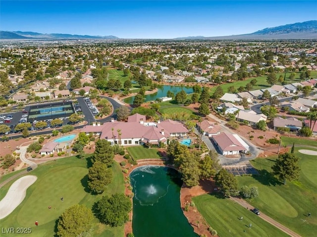 5320 Castle Harbor Ave, Las Vegas, NV 89130 - aerial overview of property's location featuring a water and mountain view and nearby suburban area