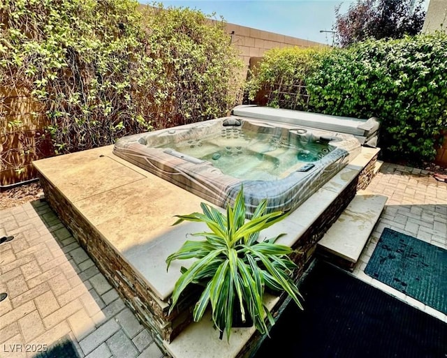 2132 Solvang Mill Dr, Las Vegas, NV 89135 - view of swimming pool with a hot tub