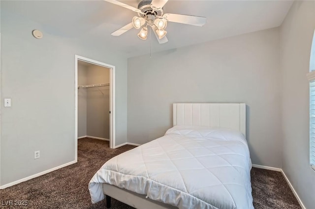 3125 N Buffalo Dr Unit 1090, Las Vegas, NV 89128 - bedroom with carpet flooring, a spacious closet, and ceiling fan