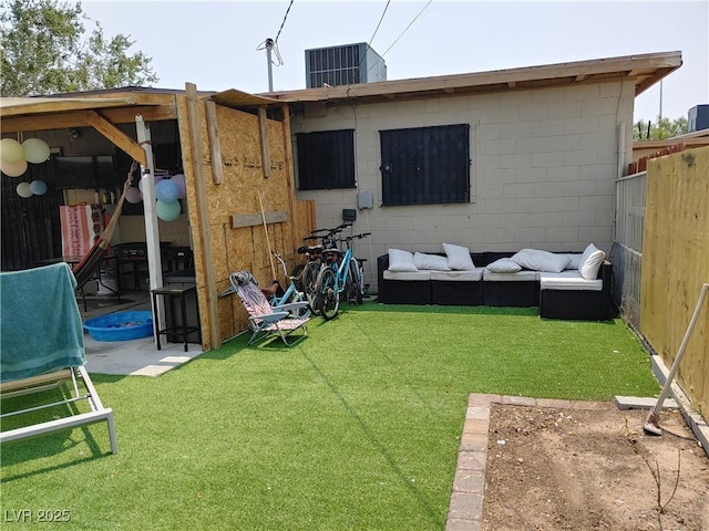 832 Hart Ave, Las Vegas, NV 89106 - view of yard with an outdoor living space