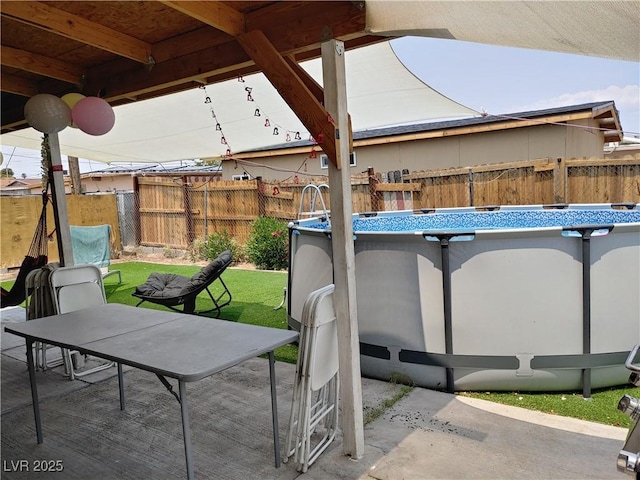 832 Hart Ave, Las Vegas, NV 89106 - fenced backyard featuring a patio area