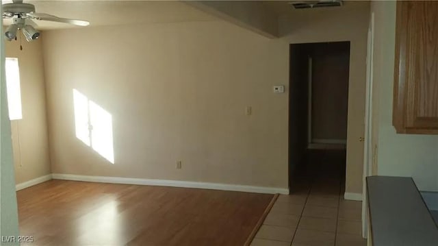 832 Hart Ave, Las Vegas, NV 89106 - empty room featuring a ceiling fan and light wood-type flooring