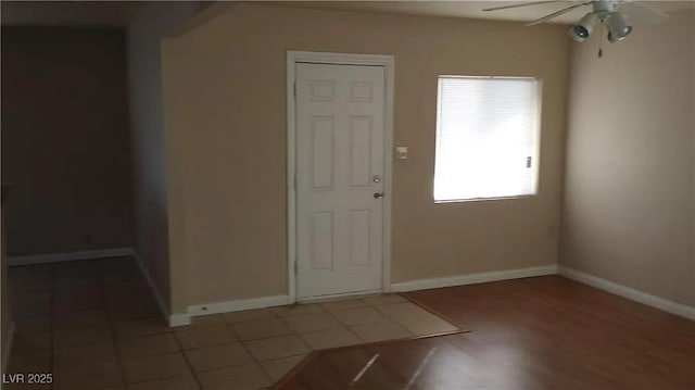 832 Hart Ave, Las Vegas, NV 89106 - entryway featuring a ceiling fan and wood finished floors