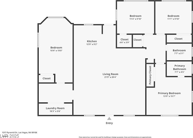 1317 Pyramid Dr, Las Vegas, NV 89108 - view of room layout