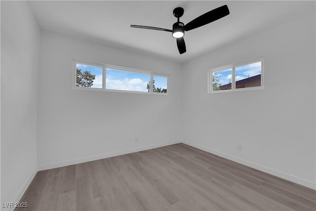 1317 Pyramid Dr, Las Vegas, NV 89108 - empty room with wood finished floors and ceiling fan