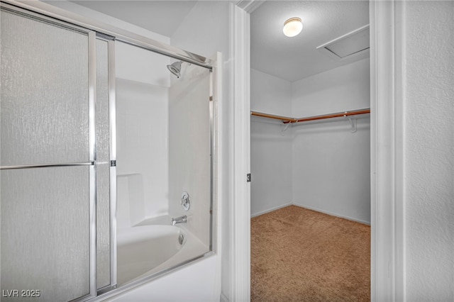 3448 Twilight Star Dr, Las Vegas, NV 89117 - bathroom with combined bath / shower with glass door and a walk in closet