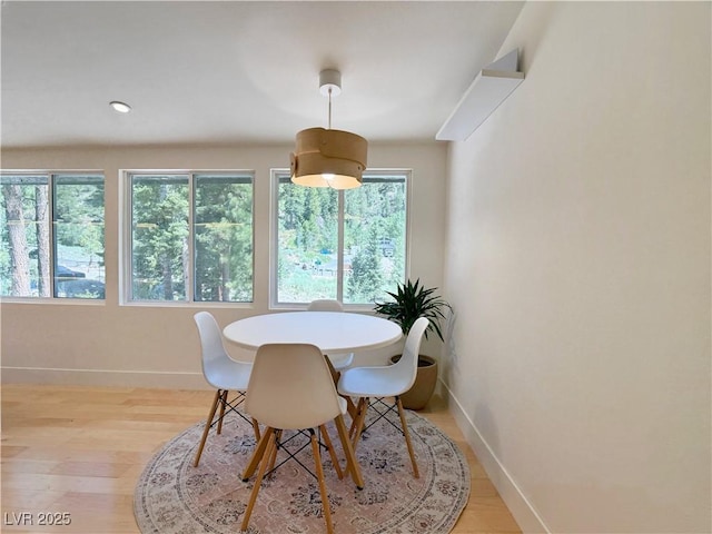 4651 Aspen Ave, Mount Charleston, NV 89124 - dining room with light wood finished floors and recessed lighting