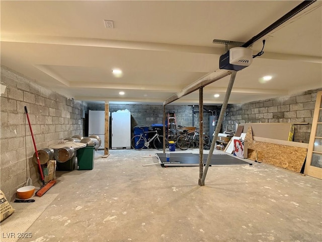 4651 Aspen Ave, Mount Charleston, NV 89124 - unfinished basement featuring concrete block wall