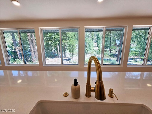 4651 Aspen Ave, Mount Charleston, NV 89124 - kitchen view of a sink and recessed lighting