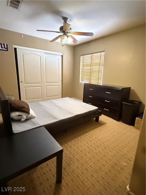 5315 Debut Ct, North Las Vegas, NV 89031 - bedroom featuring a closet and a ceiling fan
