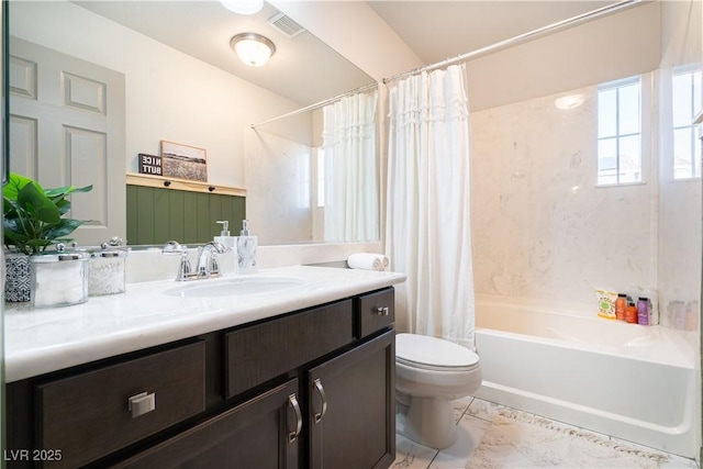 10183 Cascadia Creek St, Las Vegas, NV 89141 - bathroom featuring vanity and shower / bath combo with shower curtain