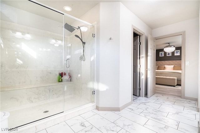 10183 Cascadia Creek St, Las Vegas, NV 89141 - ensuite bathroom featuring marble finish flooring and a shower stall