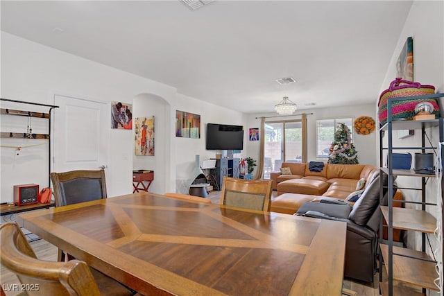 6324 Conlon St, North Las Vegas, NV 89081 - dining space with arched walkways