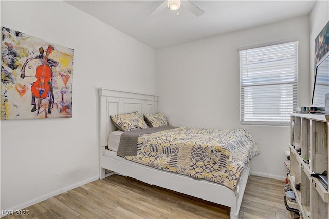 6324 Conlon St, North Las Vegas, NV 89081 - bedroom with light wood-style floors and ceiling fan