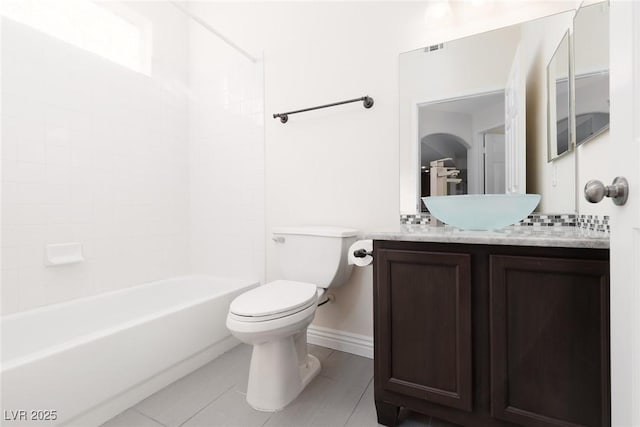1609 Hills Of Red Dr Unit 104, Las Vegas, NV 89128 - bathroom with vanity, tile patterned flooring, and washtub / shower combination