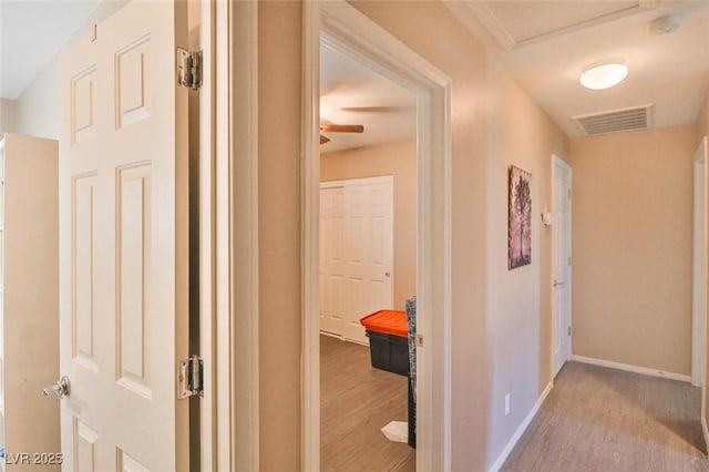 9068 Alluring Ave, Las Vegas, NV 89149 - hall with wood finished floors and baseboards