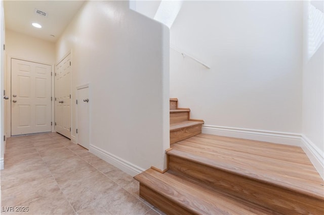 4588 Dover Straight St, Las Vegas, NV 89115 - staircase with baseboards and recessed lighting