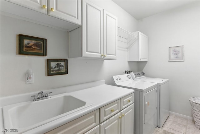 1713 Sky Of Red Dr Unit 201, Las Vegas, NV 89128 - washroom with cabinet space, washer and dryer, and light tile patterned flooring