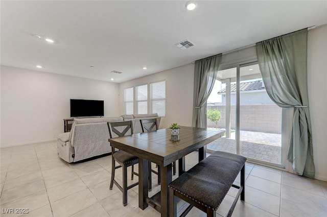 4133 Golden Fleece Ave, Las Vegas, NV 89141 - dining area featuring healthy amount of natural light, light tile patterned flooring, and recessed lighting