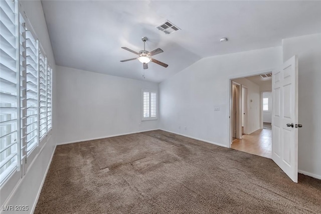 208 Glendon St, Henderson, NV 89074 - carpeted spare room featuring healthy amount of natural light, lofted ceiling, and ceiling fan