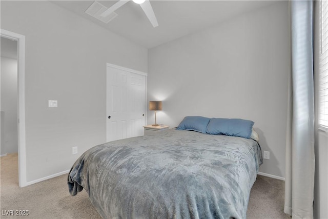 4650 Blaise Ave Unit 102, North Las Vegas, NV 89084 - bedroom featuring carpet floors, ceiling fan, and a closet