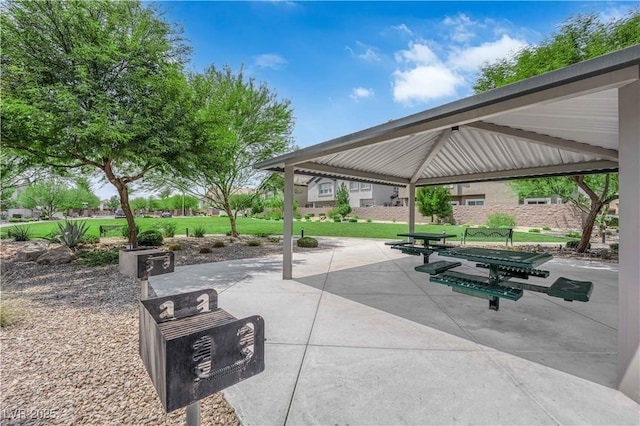 4650 Blaise Ave Unit 102, North Las Vegas, NV 89084 - view of patio / terrace featuring a gazebo
