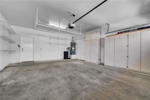 3520 Round Valley Way, Las Vegas, NV 89129 - garage with secured water heater, a garage door opener, and electric panel